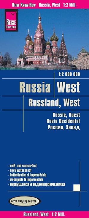 Rusia, zona europea. Mapa de carreteras impermeable. Escala 1:2.000.000. Reise Know-How.: world mapping project (Russia West (1:2.000.000))