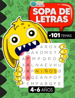 Sopa de Letras para Ni&ntilde;os de 4 a 6 a&ntilde;os: 101 Sopas de Letras Tem&aacute;ticas (Sopas de letras monstruosas)
