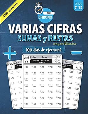 Sumas y Restas VARIAS CIFRAS: 3 500 Operaciones Con y Sin Llevadas | Ejercicios Cronometrados | Libros de Vacaciones y Entrenamiento de C&aacute;lculo (Geo Math)